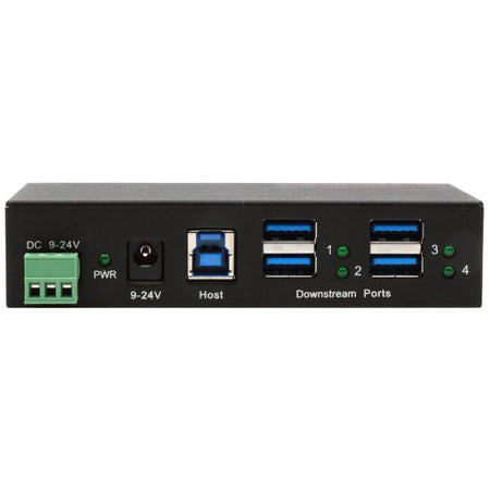 EXSYS EX-11244HMS hub di interfaccia USB 3.2 Gen 1 [3.1 Gen 1] Type-B 5000 Mbit/s Nero (EXSYS GmbH 4-Port USB 3.2 Gen 1 Metall)