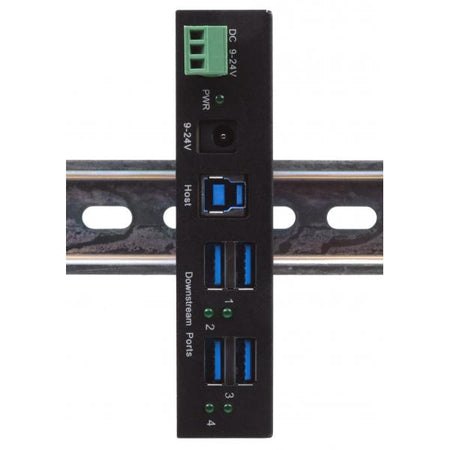 EXSYS EX-11244HMS hub di interfaccia USB 3.2 Gen 1 [3.1 Gen 1] Type-B 5000 Mbit/s Nero (EXSYS GmbH 4-Port USB 3.2 Gen 1 Metall)