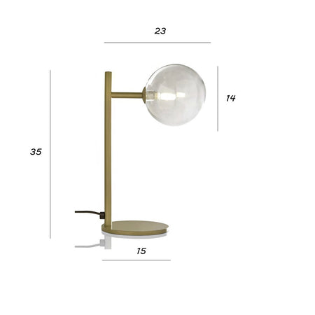 Abat-jour classica Illuminando BOLLE LU 1 OR G9 LED metallo vetro sfera lampada tavolo