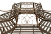 Biscottini Panchina ad albero in ferro battuto finitura ruggine anticata L153xPR153xH86 cm