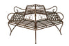 Biscottini Panchina ad albero in ferro battuto finitura ruggine anticata L153xPR153xH86 cm