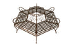 Biscottini Panchina ad albero in ferro battuto finitura ruggine anticata L153xPR153xH86 cm