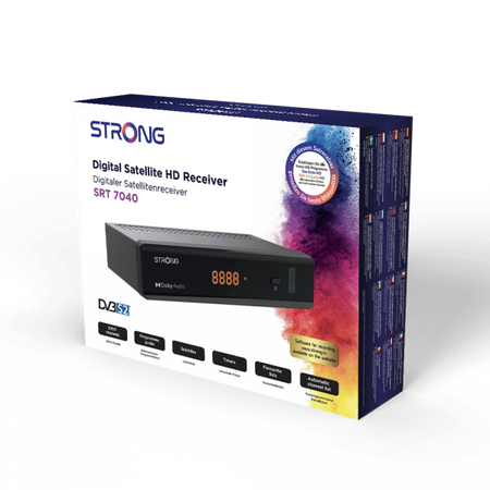 Decoder Digitale Satellitare Srt 7040 Hd Per Tv FreE-TO-Air Dolby Digital Plus Supporta Satcr