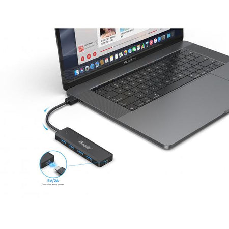 HUB 4-PORT USB 3.2GEN.1 HUB WITH USBC