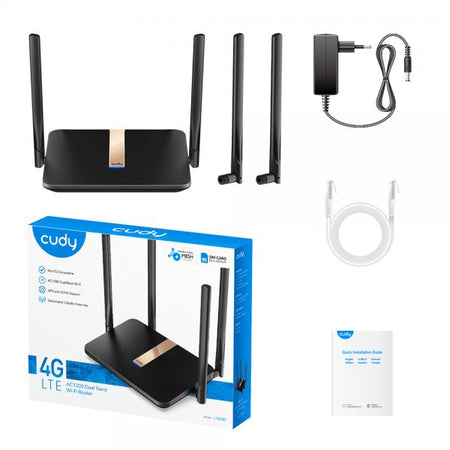CUDY LT500D - AC1200 WI-FI MESH 4G LTE CAT4 ROUTER