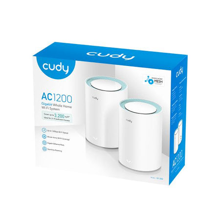 CUDY M1300(2-PACK) - MESH SYSTEM AC1200 WI-FI AC1200 WI-FI GIGABIT - 2 NODI