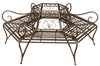 Biscottini Panchina ad albero in ferro battuto finitura ruggine anticata L153xPR153xH86 cm