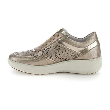 Stonefly sneakers donna in pelle laminata metal fizz 220776