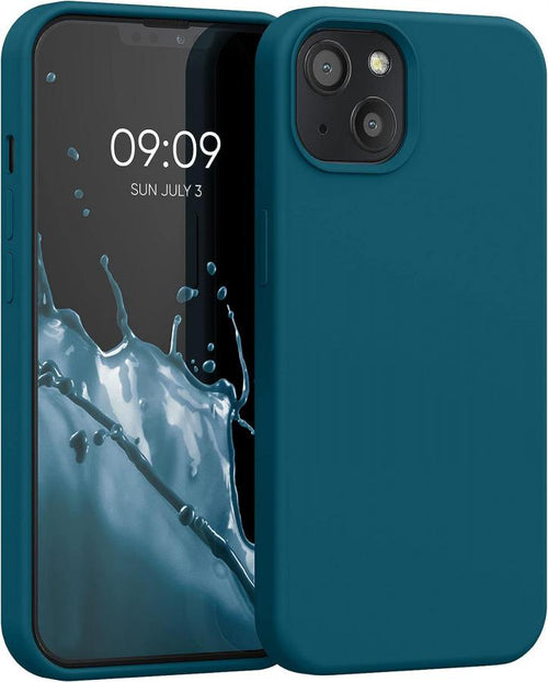 cover silicone iphone 15 pro light blu