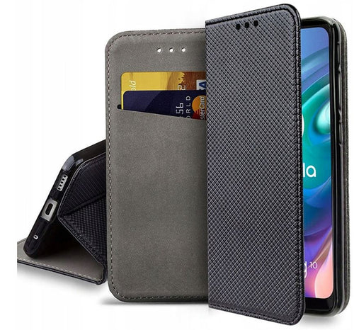 book a50 / a 30s con porta carte di credito chiusura magnetica nera