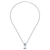 Pendente MASERATI uomo acciaio / smalto blu