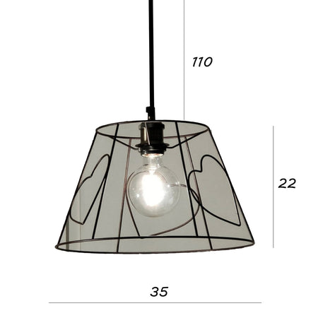 Lampadario moderno Illuminando CUORI SP 35 NR E27 LED metallo sospensione lampada soffitto classica