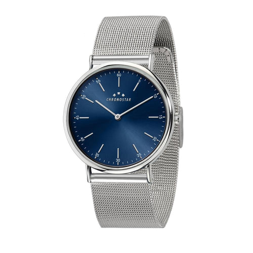 Orologio CHRONOSTAR uomo Preppy tempo acciaio mesh / blu