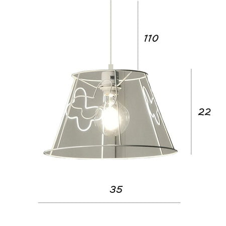 Lampadario moderno Illuminando FARFALLE SP 35 E27 LED metallo sospensione lampada soffitto