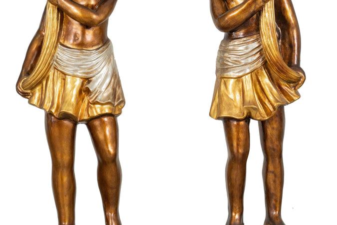 Biscottini Coppia di mori con luci dipinti a mano lampadario dimensioni larghezza Offerta