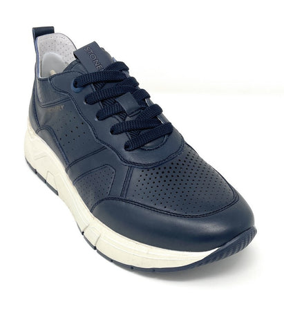 Stonefly sneakers uomo Action 29 in pelle blu 220936