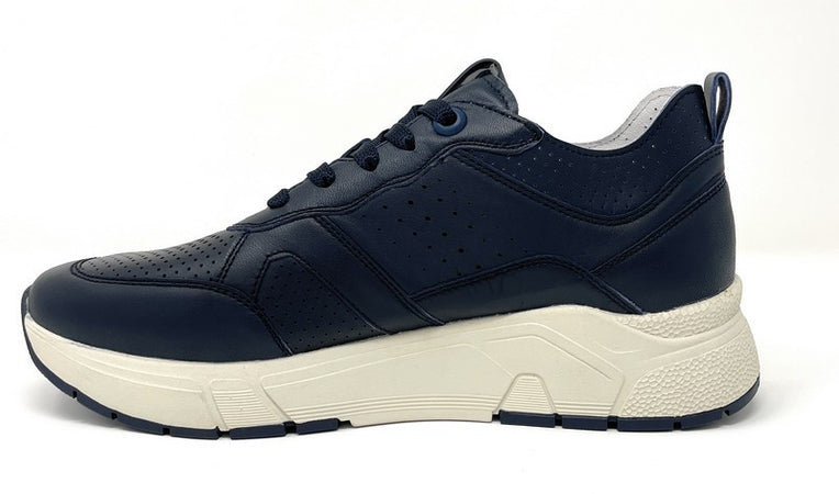 Stonefly sneakers uomo Action 29 in pelle blu 220936