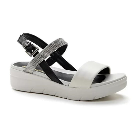 Stonefly sandali donna Aqua III in nappa bianca e strass 219395