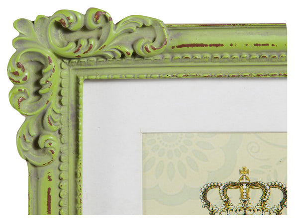 Biscottini Biscottini Portafoto Appoggio Resina Verde Anticata Verticale Orizzontale