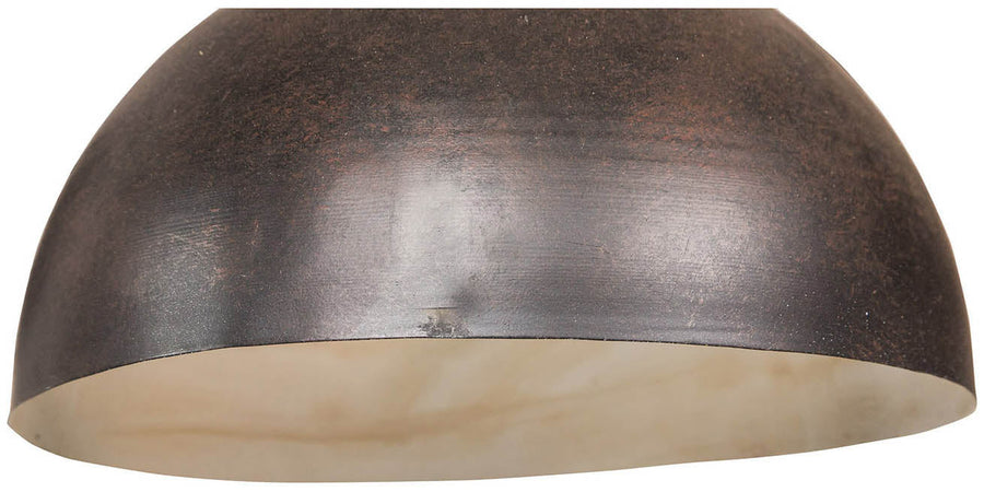 Biscottini Lampada applique a muro elettrificata in ferro battuto finitura ruggine anticata L42xPR22xH42 cm