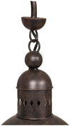 Biscottini Lampada applique a muro elettrificata in ferro battuto finitura ruggine anticata L42xPR22xH42 cm