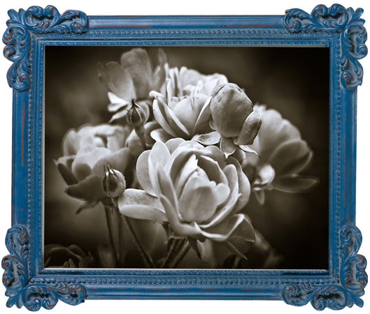 Biscottini Biscottini Portafoto 26x2x31 resina blu anticata verticale orizzontale foto