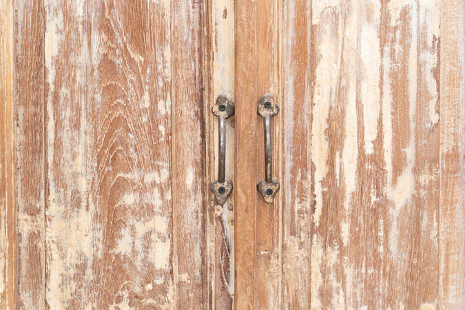 Biscottini Stipo Libreria in legno massiccio con porta antica