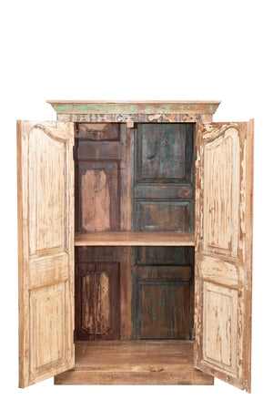 Biscottini Stipo Libreria in legno massiccio con porta antica