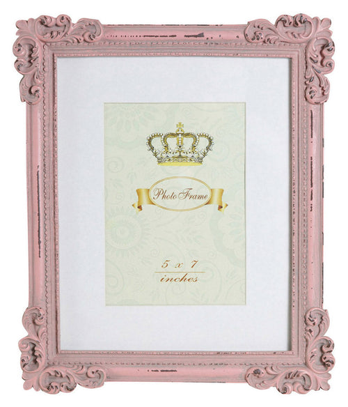 Biscottini Biscottini Portafoto appoggio resina rosa anticata 26x2x31 per foto 13x18 o