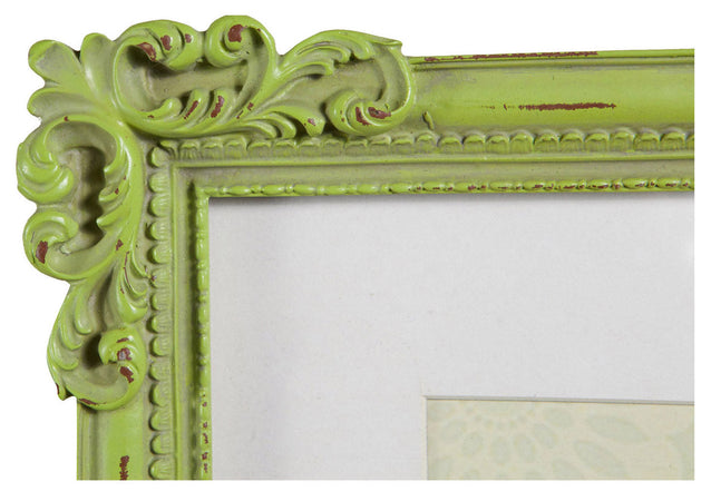 Biscottini Biscottini Portafoto resina verde anticata verticale orizzontale 26x2x31 foto