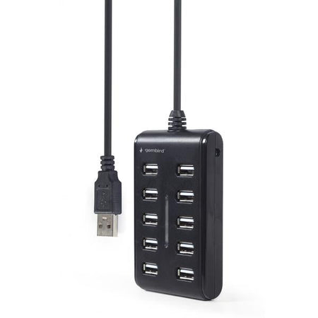 HUB USB 2.0 10 PORTE TECHMADE UHB-U2P10P-01 BLACK