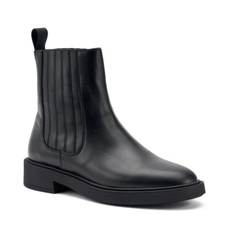 Frau Beatles in pelle nero con elastico ricoperto
