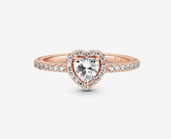 Pandora - Anello con cuore in rilievo scintillante