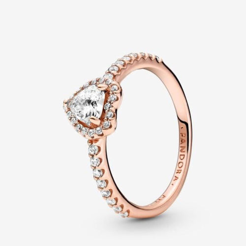 Pandora - Anello con cuore in rilievo scintillante