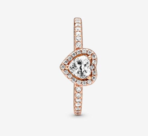 Pandora - Anello con cuore in rilievo scintillante