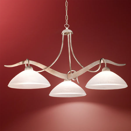 Lampadario classico rustico Due P illuminazione YOKE 2712 S3 E27 LED avorio vetro sospensione lampada soffitto