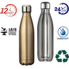 Portatile Borraccia Bottiglia D'acqua Acciaio Inox Termica Caldo Freddo 550 Ml