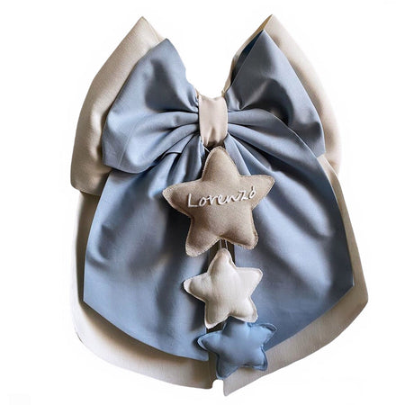 Fiocco nascita in cotone personalizzabile fatto a mano 35 x h 40 cm "Made in Italy"