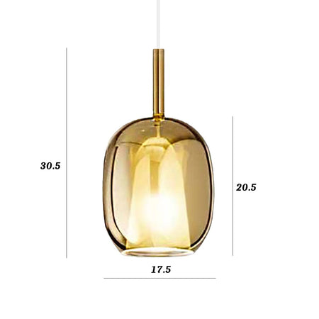 Lampadario classico Perenz illumina RAIN 8252 OR 6247 OB E27 LED vetro oro specchiato lampada soffitto sospensione