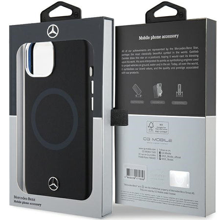 cover mercedes iphone 15/14/13  nera compatibile magsafe system