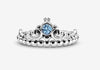 Pandora - Disney, anello con tiara blu di Cenerentola