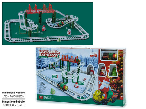 Pista Treno Natalizio 61 Pezzi