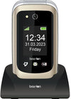 Cellulare 2G/4G Beafon SL720i champagneDisplay interno a colori da 2,8 “ Display esterno a colori da 1,77 pollici Pulsante di em