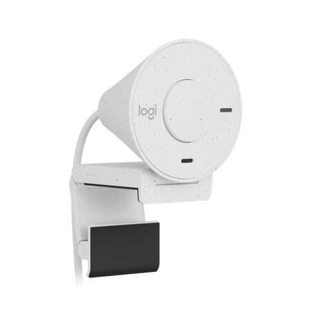 Logitech Brio 300 Webcam Full HD con riservatezza, riduzione del rumore micro, USB -C - BUNK BIANCO