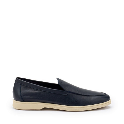 Frau mocassini casual in nappa blu 32P0