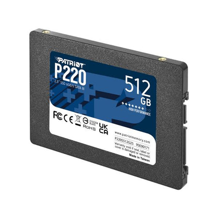 PATRIOT SSD INTERNO P220 512GB 2,5" SATA 6GB/S R/W 500/500