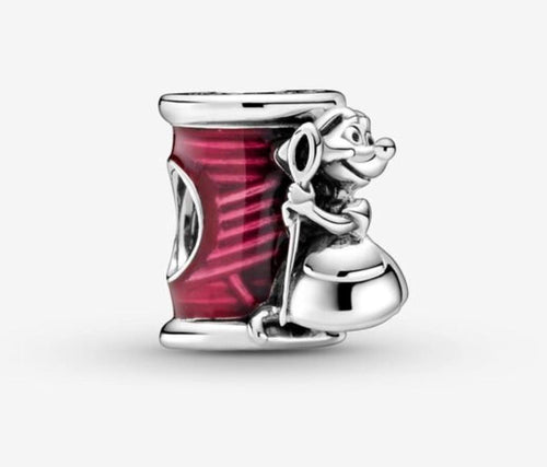 Pandora - Disney, charm Ago e filo con la topolina Suzy di Cenerentola