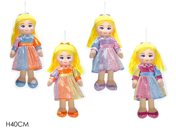 Bambola di Pezza 40cm 4 Assortimenti