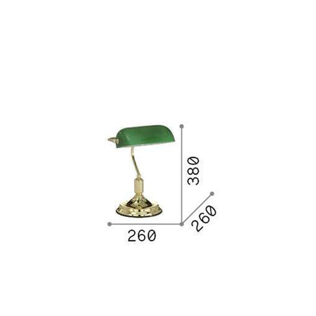 OUTLET Abat jour Ideal Lux LAWYER TL1 013657 E27 LED metallo vetro lampada tavolo