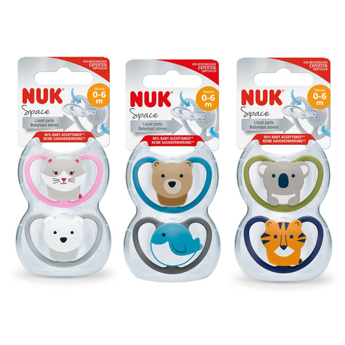 SUCCHIETTO NUK SPACE Silicone 0-6 2PZ